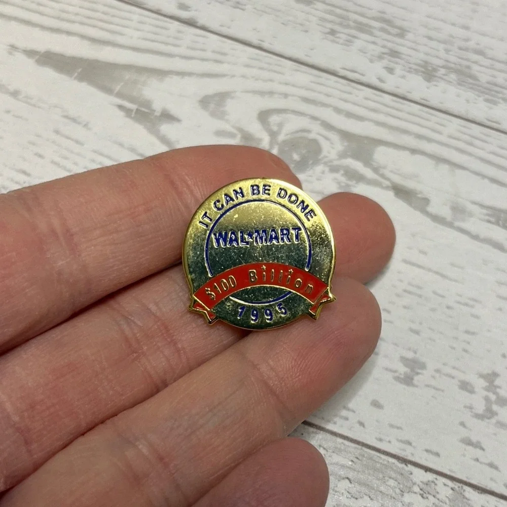 Vintage Walmart 100 Billion Dollar Sales Achievement‎ Award Lapel Pin 1995